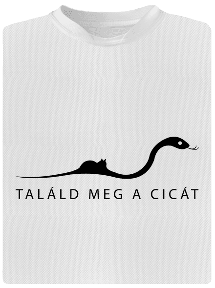 Találd meg a cicát gyerek sport póló White