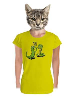 High Five prémium női póló Lemon