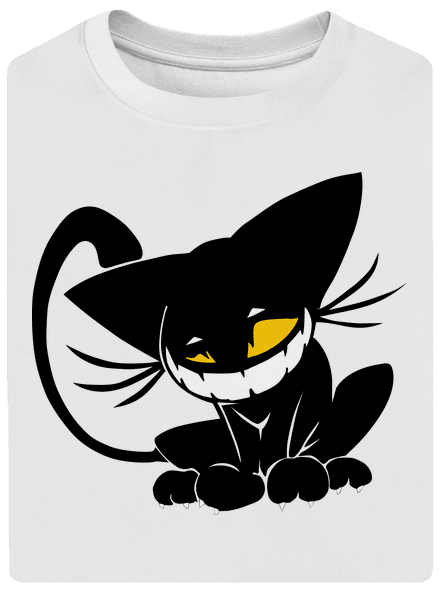 Evil cat unisex túlméretezett póló White