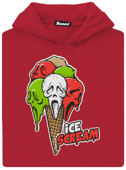Ice Scream gyerek kenguruzsebes pulóver Fire Red