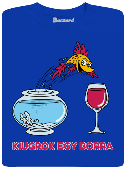 Kiugrok egy borra férfi hosszú ujjú póló Royal Blue