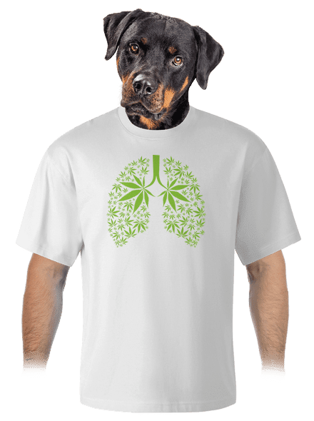 Gandzsa tüdő unisex túlméretezett póló White