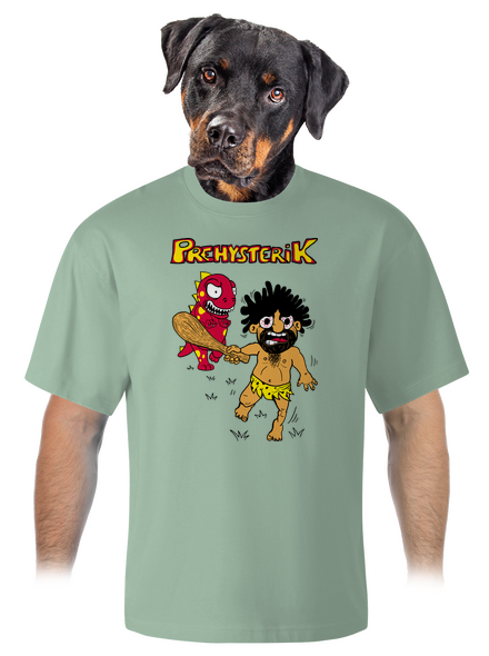 Prehysterik unisex túlméretezett póló Sage