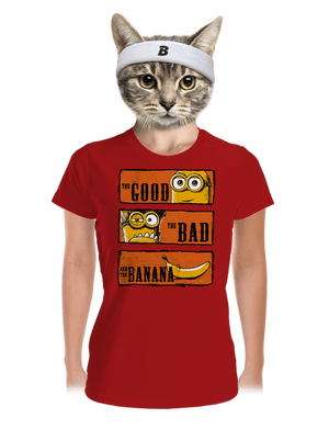 A Jó, a Rossz és a Banán női sportpóló Red Mal