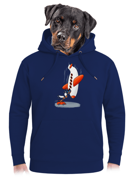 Közelebb vagyunk unisex prémium pulóver Navy