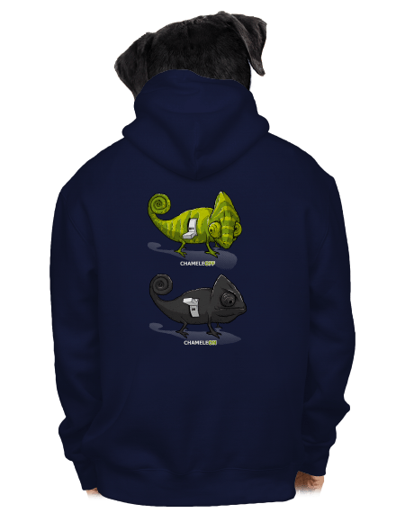 ChameleON ChameleOFF cipzáras férfi pulóver Navy