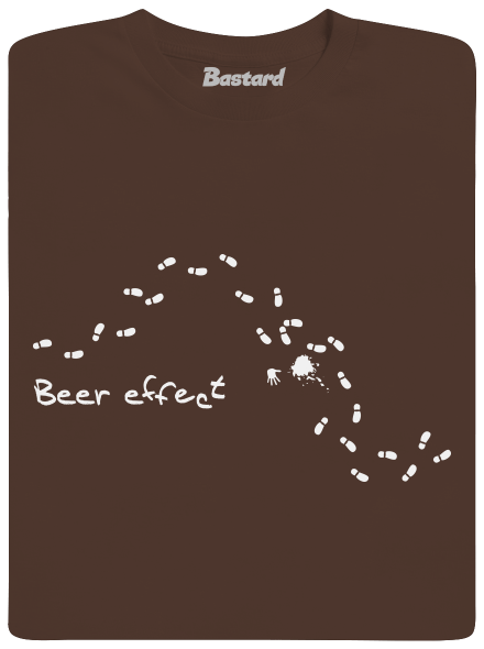 Beer effect férfi póló Brown