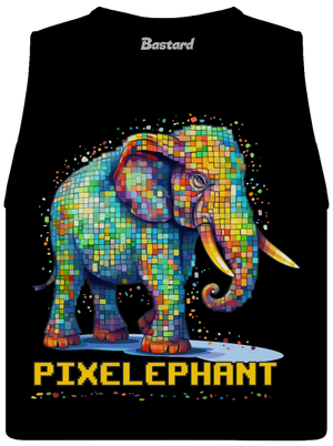 Pixelephant női bővített trikó Black