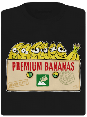 Premium Bananas női sportpóló Black