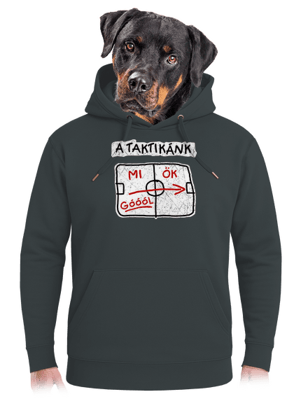 A taktikánk unisex prémium pulóver Charcoal