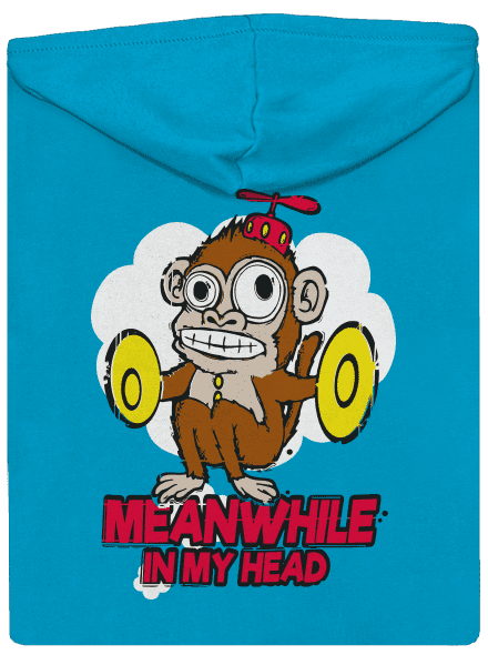 Monkey in my head cipzáras női pulóver Blue Atol