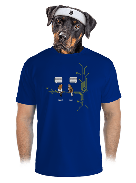 Beep and Peep férfi sportpóló Royal Blue Mal