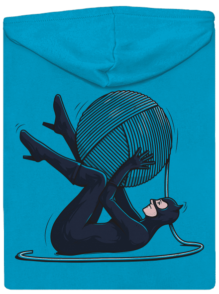 Catwoman cipzáras női pulóver Blue Atol