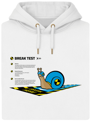 Snail test unisex prémium pulóver Snowwhite
