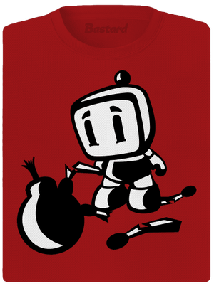 Bomberman női sportpóló Red Mal