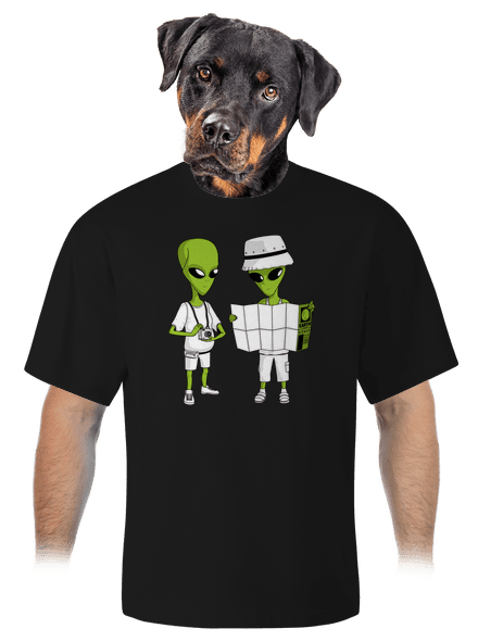 Idegenek unisex túlméretezett póló Black