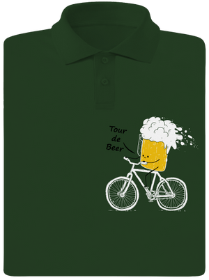 Tour de beer férfi pólóingek Bottle Green Mal