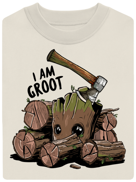 I Am Groot unisex crewneck Off White