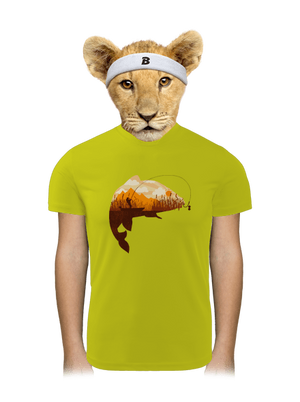 Halfogás gyerek sport póló Neon Yellow