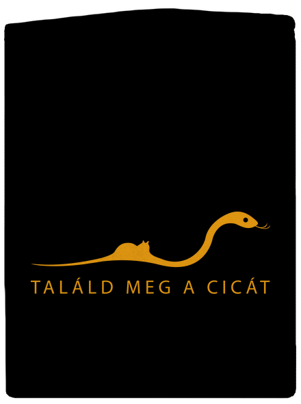 Találd meg a cicát cipzáras férfi pulóver Black