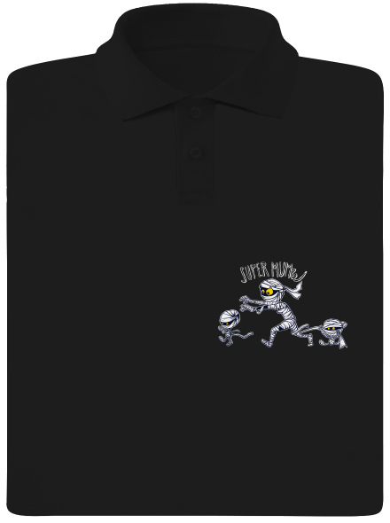 Super mumie férfi pólóingek Black