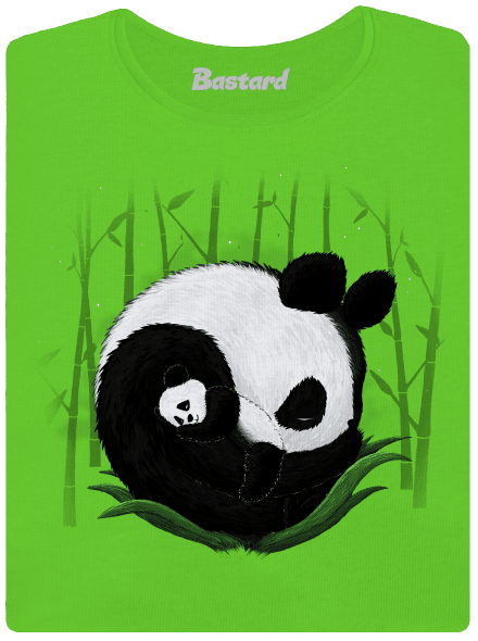 Két alvó panda női póló Apple Green