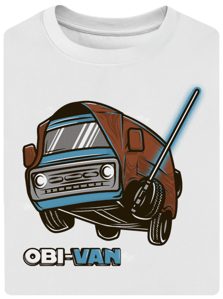 Obi Van unisex túlméretezett póló White