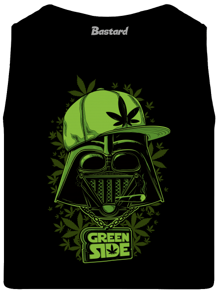 Green side férfi trikó Black