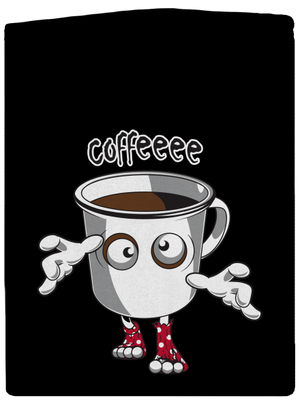 Zombie coffee cipzáras férfi pulóver Black