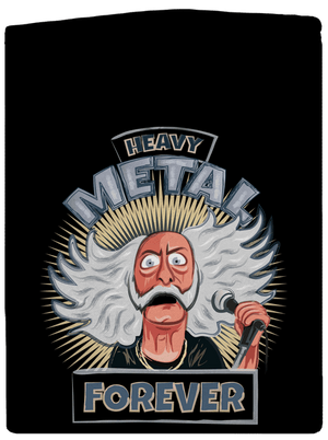 Heavy metal forever cipzáras férfi pulóver Black