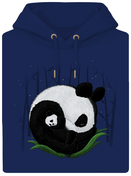 Két alvó panda unisex prémium pulóver Navy