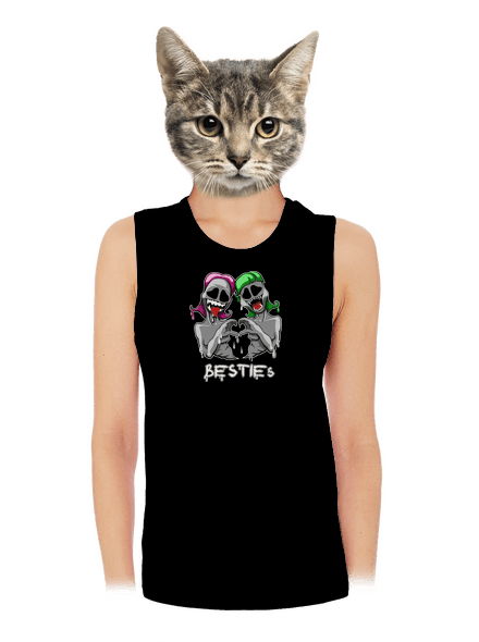 Besties női bővített trikó Black