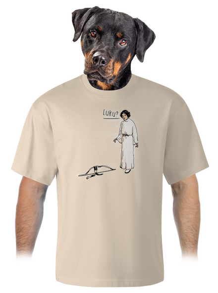 Luke és Leia unisex túlméretezett póló Almond