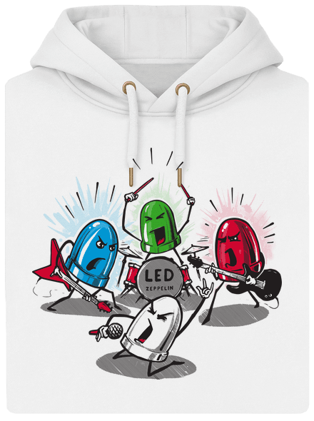 Led Zeppelin unisex prémium pulóver Snowwhite