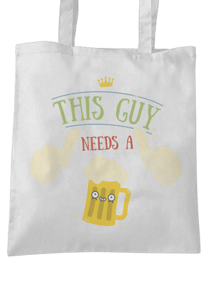 This guy needs a beer táska White