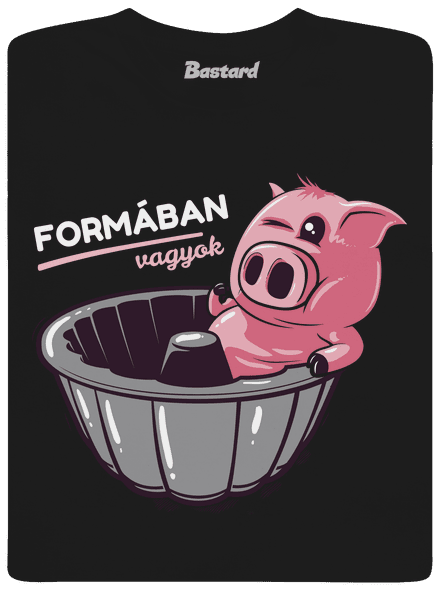 Formában férfi póló Black