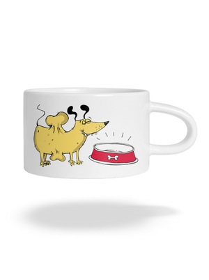 Csont macaron bögre White