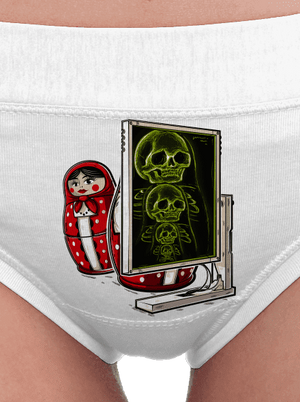 Röntgen Matryoshka női bugyik White