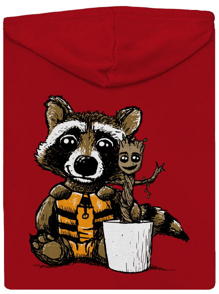 A galaxis őrzői cipzáras férfi pulóver Red