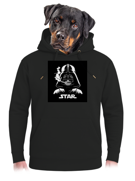 Darth Star unisex prémium pulóver Dark Black