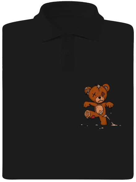 Zombie Teddy férfi pólóingek Black
