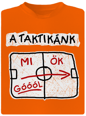 A taktikánk gyerek sport póló Neon Orange