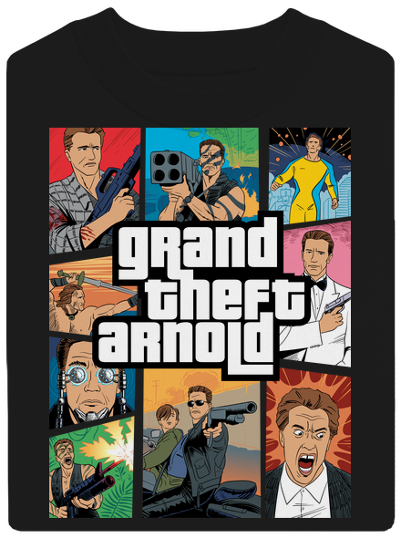 Grand Theft Arnold unisex crewneck Black
