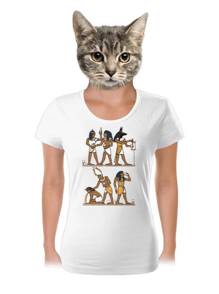 Egyiptomi parti női póló White