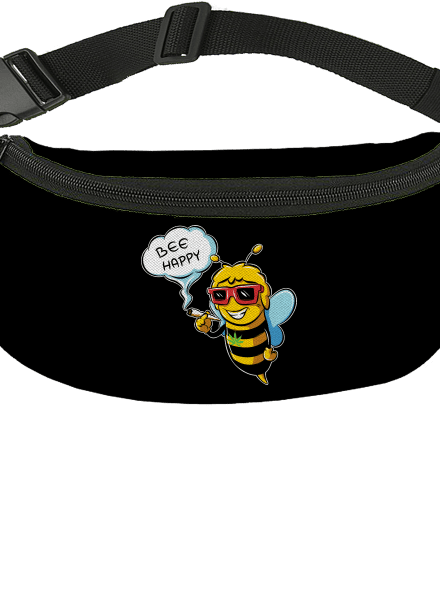 Bee happy övtáska Black