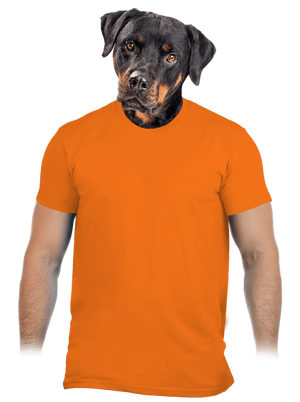 Nyomtatás nélkül férfi póló Orange