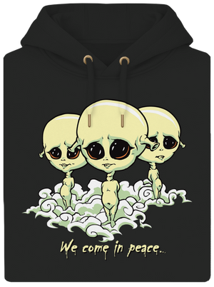 Látogatók unisex prémium pulóver Dark Black