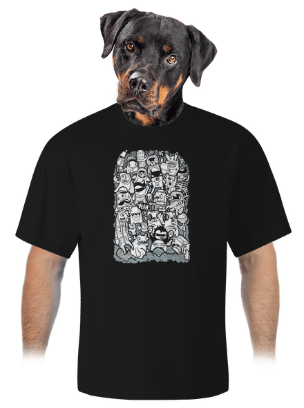  unisex túlméretezett póló Black