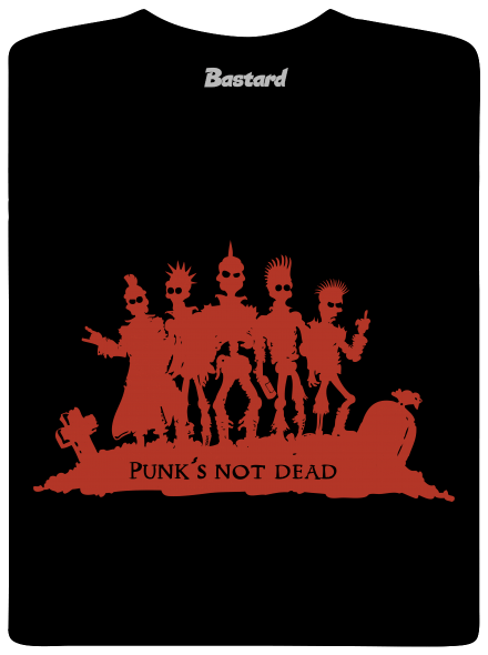 Punks not dead! férfi hosszú ujjú póló Black