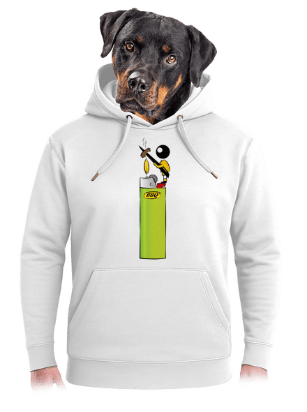 Pálcikaember unisex prémium pulóver Snowwhite